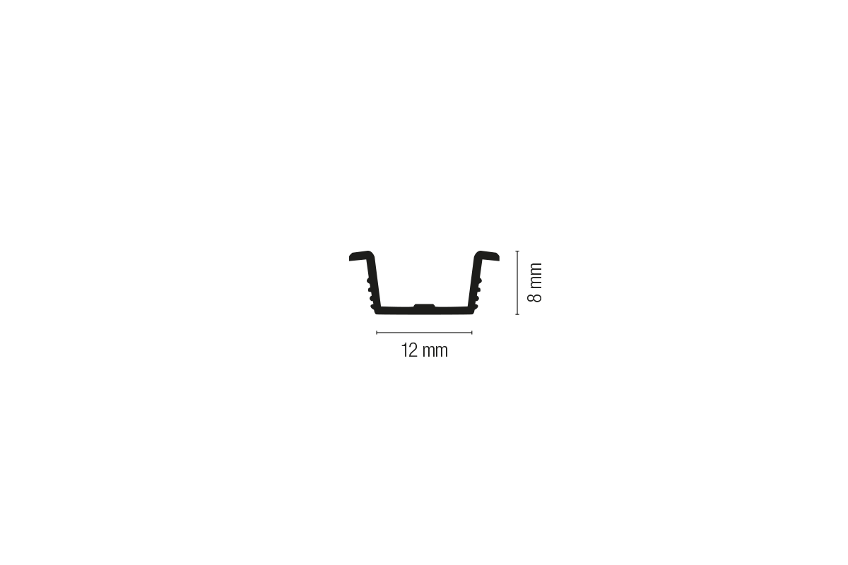 Guida per fresata 12 mm