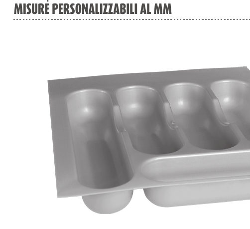 Portaposate 530 x 490 x h51 mm MISURE PERSONALIZZABILI AL MM